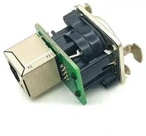 Nickel Plated D Series Ether con RJ45 Jack Feedthrough Chassis Connector