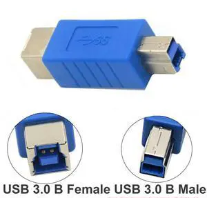 USB 3.0 Type B Male to USB 3.0 B Female Coupler Data Extender Connector Converter Adapter for Printer Cable