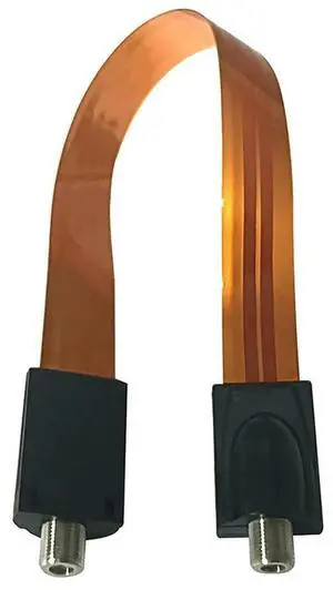 Flat Coaxial RG6 F Type Female Jack Jumper Cable