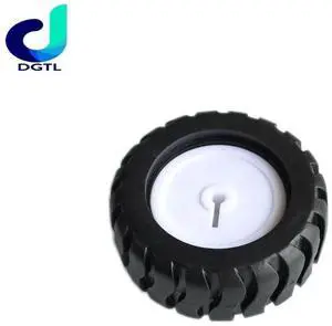 K346 43*19*3mm D-hole Rubber Wheel Suitable for N20 Motor D Shaft Tire Car Robot DIY Toys Parts