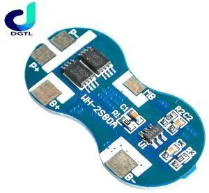 2S Li-ion Lithium Charger Protection Board 7.4V Overcurrent Overcharge / Overdischarge Protection 4A 2 Series BMS
