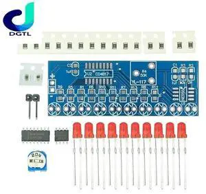 Smart Electronics Kits NE555+CD4017 Light Water Flowing Light LED Module DIY Kit