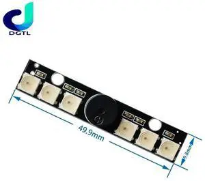 WS2812B LED & 5V Active Buzzer 6*RGB Chips LED Indicator For NAZE32 Skyline32 Flight Control
