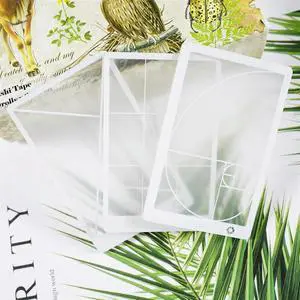 3 Pieces of Viewfinders Fibonacci Composition View Finder Golden Ratio Photo Viewing Positioning Ruler Viewer Rich