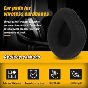 Ear Pads Ear Cushion Ear Cups Ear Covers Replacement for Void & Void PRO RGB Wired/Wireless Headset Rich