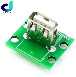 Vertical USB female with PCB board USB2.0 female has been welded data cable to USB female A