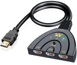 3 input 1 Output HDMI-compatible Switch 3x1 Splitter 4K 2K 1080P 3D Full HD Video Adapter Switcher For DVD HDTV Xbox PS3 PS4