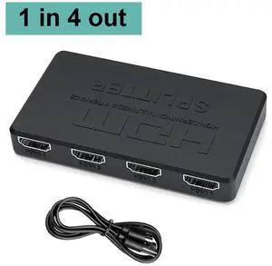 1 in 4 out 4K 2K HDMI-compatible Splitter for Xbox PS4 DVD PC Laptop 4x1 HDTV Switch HDMI-compatible Adapter HD Video Switcher