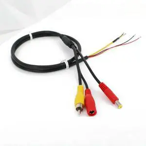 Av+dc Power Supply Audio 4p Rca Male Dc Male Dc Female For Camera Analog Tail Line