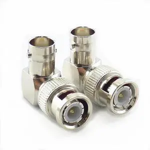 1 Pc L-shaped BNC Male Connector Adapter Right Angle to BNC Female Jacks Adapter for CCTV Security Video Surveillance System E1