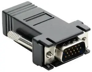 10PCS/LOT VGA to RJ45 Adapter, Male to LAN CAT5 CAT6 RJ45 Network Cable Female Adapter, Video Extender