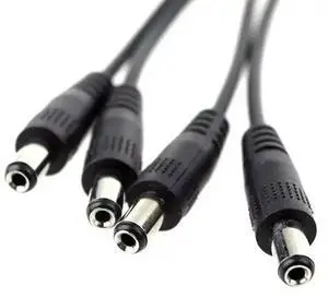 CCTV Security Camera Electrical Accessories 5PCS 12V DC Terminals 2.1mm 1 to 4 Port Power Splitter Cable