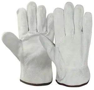 Men's Winter Cowhide Cashmere Windproof Work Driver Gloves for Safety Protection 2008
