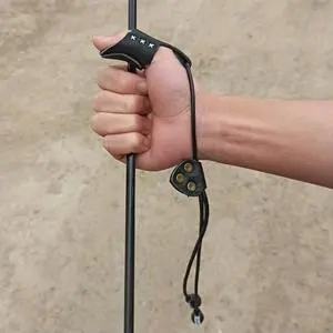 Archery Thumb Ring Finger Guard for Hunting Target Recurve Bow Cow Skin Soft Leather Protector Glove Rich