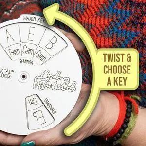 Wooden Musician Melody Wheel, Wooden Melody Tool, Circle of Fifths Wheel for Notes, Chords Rich