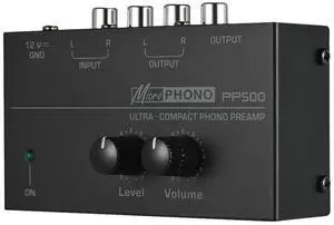 Ultra-Compact Phono Preamp PP500 with Bass Treble Balance Volume Adjustment Pre-Amp Turntable Preamplificador US Plug