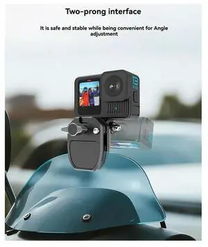 For Gopro Hero12 Black Motorcycle Windshield Action Camera Mount Clip For Osmo Action 4 X4 Ace Pro And Other