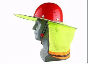 Summer Sun Shade Safety Hard Hat Neck Shield Reflective Stripe Mesh Reflective Cap Cover for Construction Workers