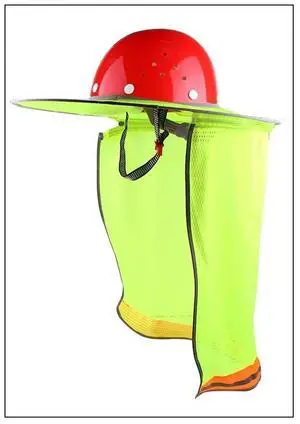 Summer Sun Shade Safety Hard Hat Neck Shield Reflective Stripe Mesh Cap Cover for Construction Workers