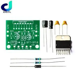 1set TDA7297 amplifier board spare parts dc 12v grade 2.0 dual audio encoding 15w electronic diy kit