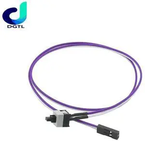 4pcs Computer Motherboard Power Cable Switch Push Button Switch On/Off/Reset Button Replacement Power Momentary Connector Cable
