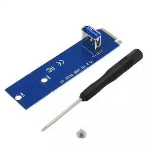 USB 3.0 to M.2 Card Adapter, M2 M Key to USB3.0, PCIe PCI-E Riser Card for Miner Mining