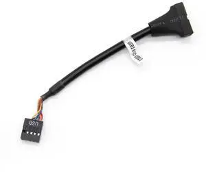 Cable for Floppy Drive Panel Motherboard Header Adapter Cord, USB 3.0 20 Pin Male To USB 2.0 9 Pin Female