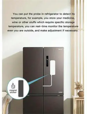 Tuya For Home Hygrometer Temperature Humidity Sensor With External Probe For APP Monitoring For Plants Aquarium