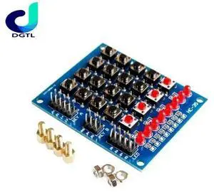 4*4 Matrix Array/Matrix Keyboard 16 Key Membrane Switch Keypad for+4 Separate keyboard + 8 Separate LED