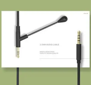 Headphone Cable with Microphone for Boom Gaming Headset V-MODA Crossfade M-100