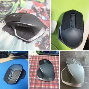 Fully-Wrap Mouse Skin Anti-slip Tape Mouse Skates Side Stickers for MX Master 2S Mouse Black
