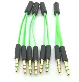 3.5 Mm Stereo Audio 2 Female To 1 Male Y - Splitter Cable Adapter Microphone Plug For Earphone Hot Splitter Headphones Jack