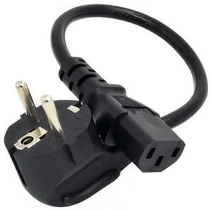 EU Power Cable Euro Type F Schuko Plug IEC C13 Power Supply Cable for PC Computer Monitor Printer TV(0.3M,EU Plug)