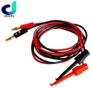 1 Pair Small Test Hook Clip to Banana Plug for Multimeter Test Lead Cable