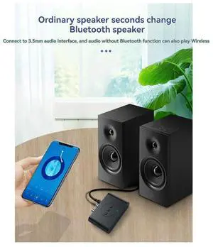 Bluetooth 5.3 Audio Receiver NFC USB U Disk RCA 3.5mm AUX USB Stereo Music Wireless Adapter for Car Speaker Amplifier
