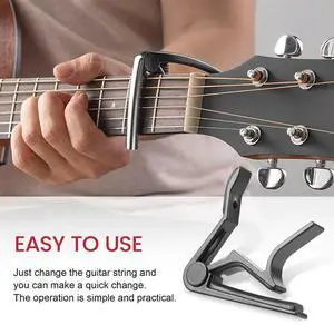 2 Capo Kapo Guitar Triggers for Acoustic, Electric Guitar, Ukulele, Banjo, Folk Guitar, Instrument for Electric Bass Rich