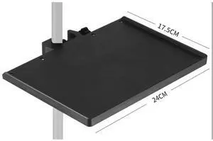 Microphone Stand Tray Mount Clamp on Rod Holders, Microphone Stand Desk with 24X17.5cm (Stand NOT Included) Rich