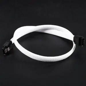 2Pcs 50CM SATA 3.0 III SATA3 7Pin Data Cable 6Gb/S SSD Cables HDD Hard Disk Data Cord With Nylon Sleeved Premium Versi