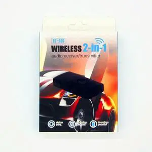2 In 1 Wireless Music Adapter for Car, PC, TV, Headphones, Bluetooth Audio Transmitter Receiver, AUX Jack USB Dongle, Upgraded