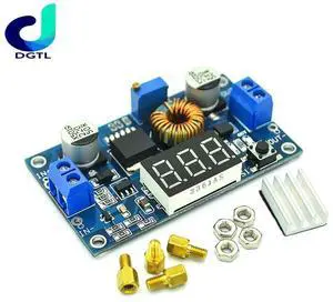5A High power 75W DC-DC adjustable step-down regulated power supply module with voltmeter display