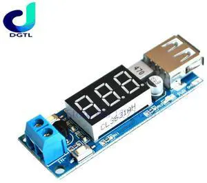 DCDC step-down power supply module / voltage meter + 5V 2A USB charging