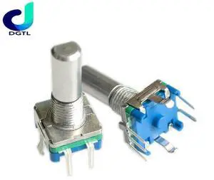 5ocs ,Rotary encoder,code switch/EC11/ audio digital potentiometer,with switch,5Pin, handle length 20mm