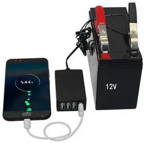 for DC Converter with Clip 12V 24V to 5V 8A USB Power Adapter Buck- Regulator Charger for - Android Phones