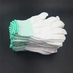 5Pairs Garden Gloves White Cotton Gardening Work Construction Woodworking Hand Household