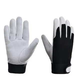 1Pair Pigskin Leather Wear Resistant Driving Working Repair Safety Gloves
