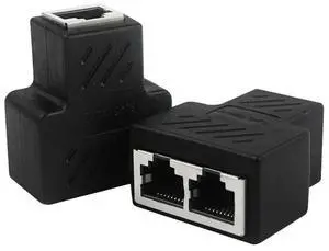 Ethernet Adapter Lan Cable Extender Splitter for Internet Connection Cat5 RJ45 Splitter Coupler Contact Modular Plug