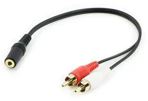 3.5mm Jack Stereo Audio Cable Female To 2RCA Male Socket To Headphone 3.5 AUX Y Adapter for DVD Amplifiers Universal RCA Cable
