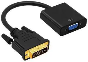Full HD 1080P 24+1 25Pin Male to 15Pin Female DVI - D to VGA Cable Converter for PC Computer HDTV Monitor Display