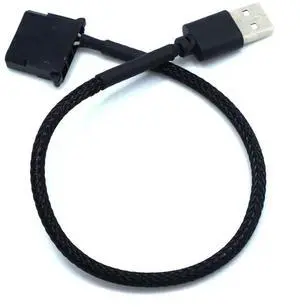 4Pin Computer PC Fan Power Connector Adapter 4Pin Fan To USB Adapter Cables PVC Connect Black 4Pin Computer PC Fan Power Connector Adapter 4Pin Fan To USB Adapter Cables PVC Connect Black