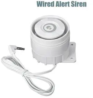 Prompt Alert Alarm 110dB Mini Wired External for Anti - thief Intrusion, Smoke Alarm & Gas Leakage from Home Alarm System